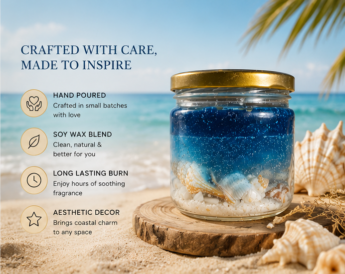 Beach Theme Candle