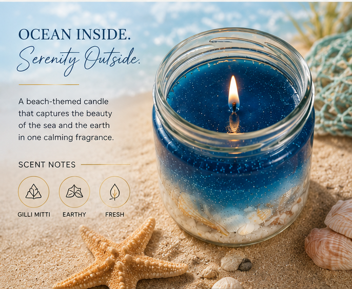 Beach Theme Candle