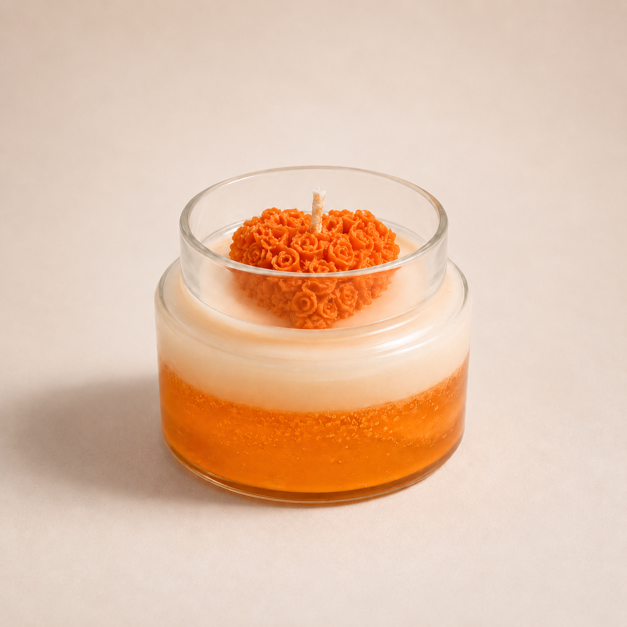 Heart Rose Candle