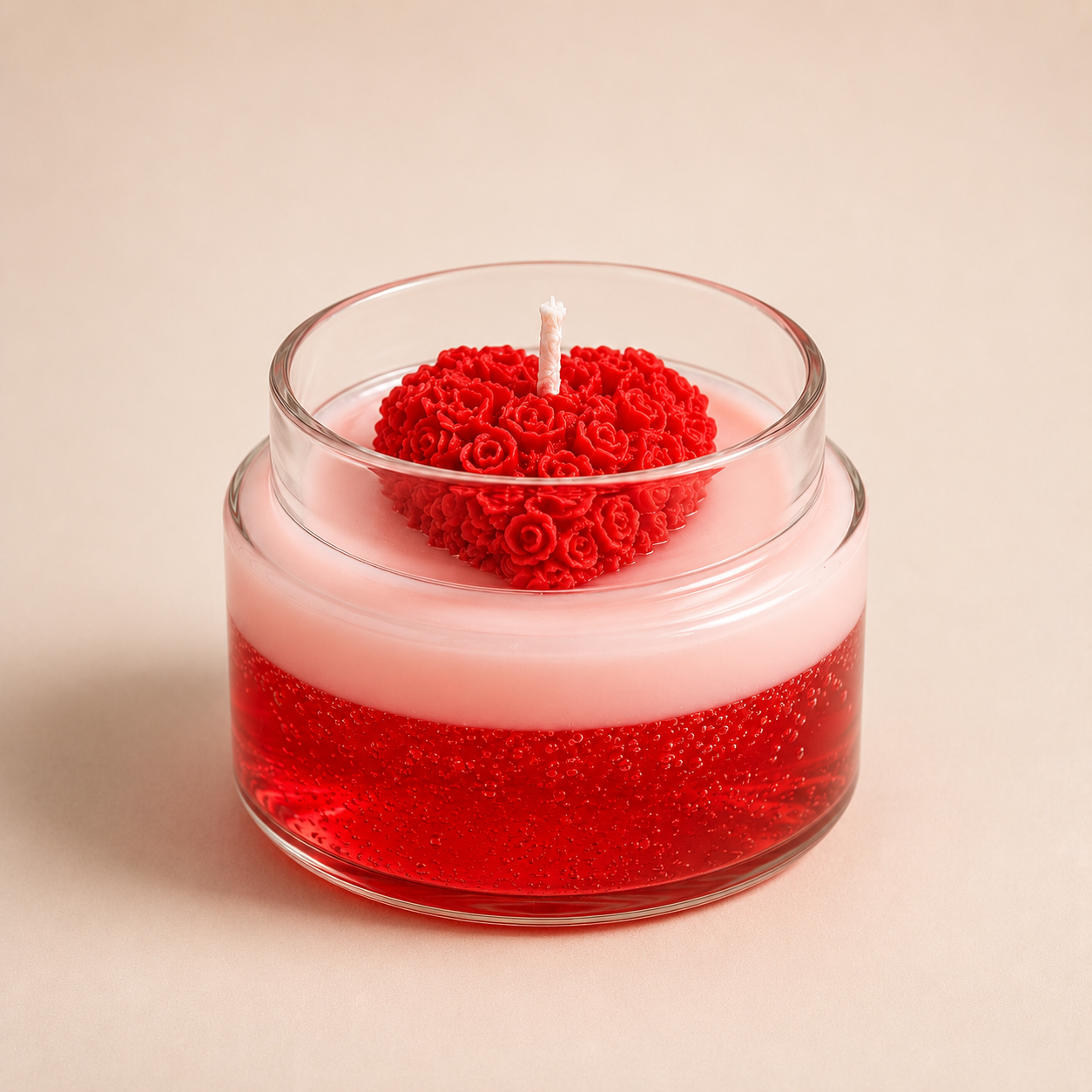 Heart Rose Candle