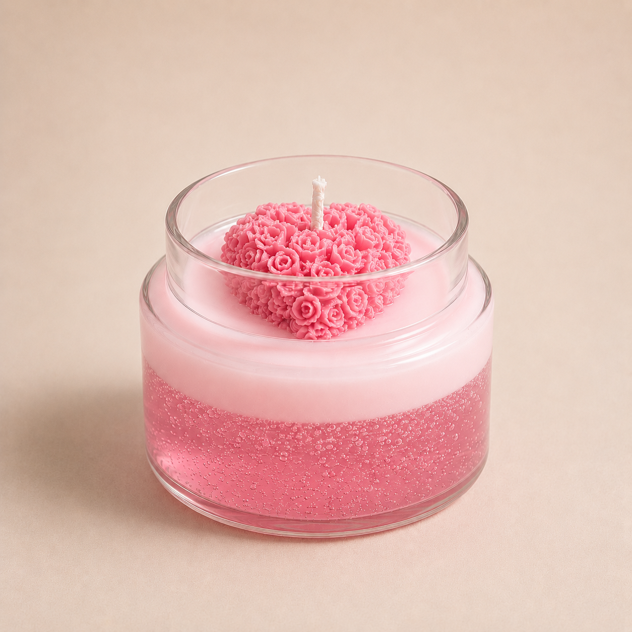 Heart Rose Candle