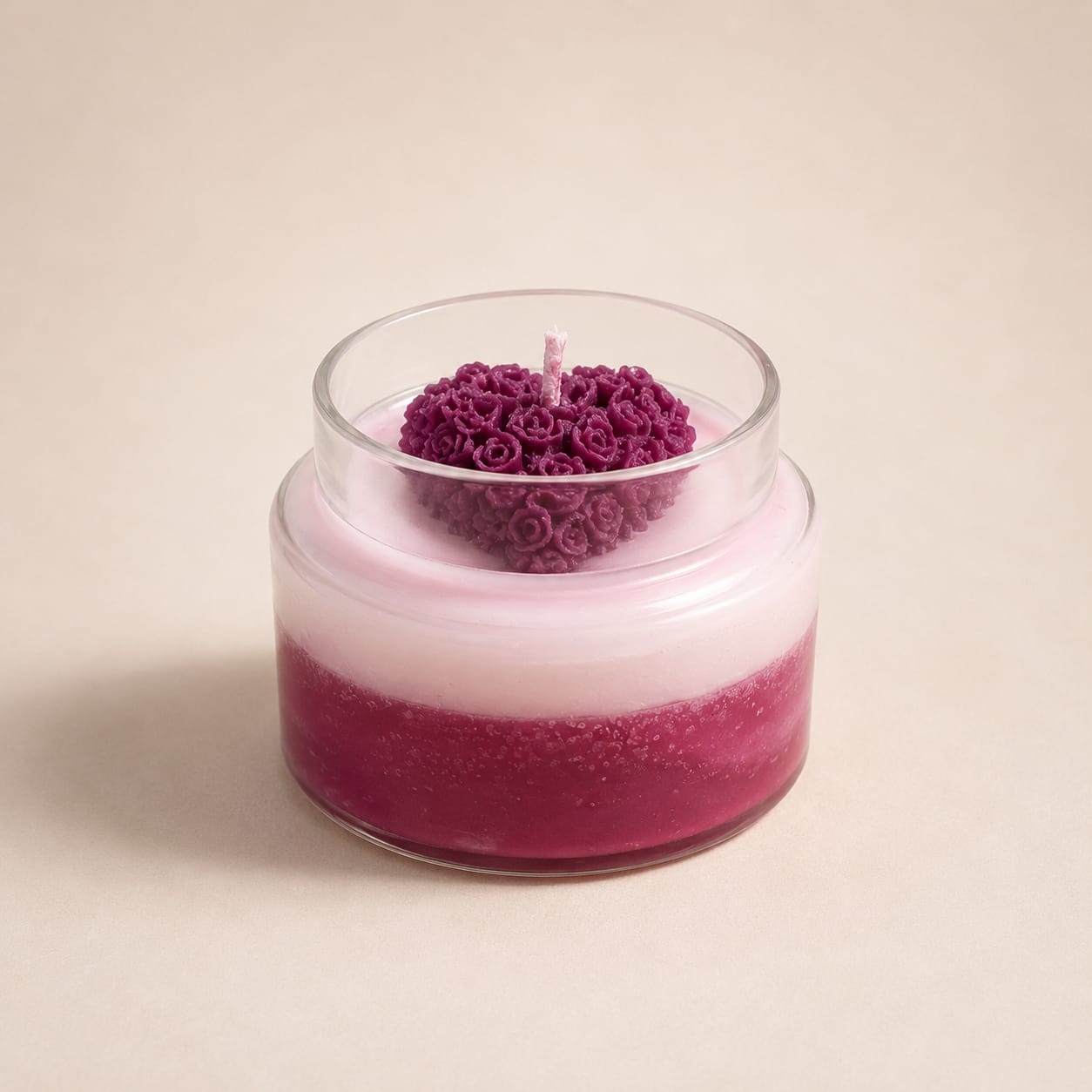 Heart Rose Candle